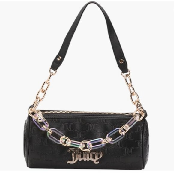 NWT - Juicy Couture Black Barrel Bag/Shoulder Bag - Picture 1 of 17